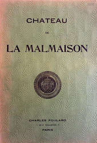 PERCIER & FONTAINE  Château de La Malmaison  orné de 100 planches en héliotypie, donnant plus de 200 documents.  Paris Foulard s.d.  Portefeuille à 3 lacets in-folio à ½ toile verte.