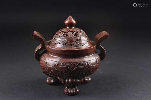 BAMBOO CARVED CENSER