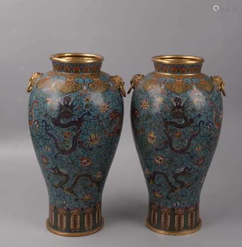 CLOISONNE VASE (PAIR)