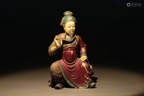 SHOU SHAN CHARACTER COLOR KUAN KUNG DECORATION