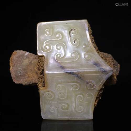 HETIAN JADE HANDLE PIECE