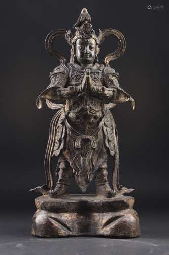 BRONZE GILDING WEITUO FIGURE