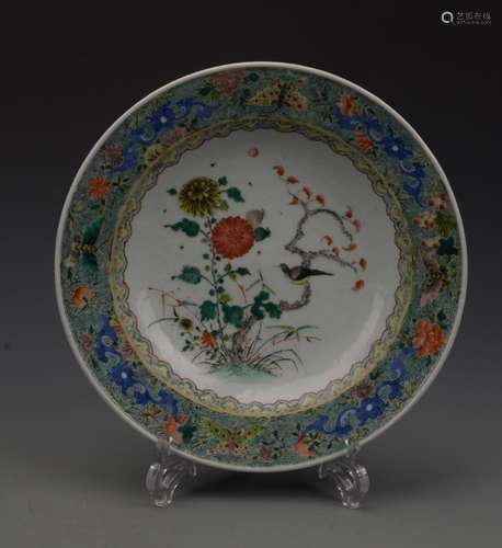 WU CAI FLOWER AND BIRD PLATE