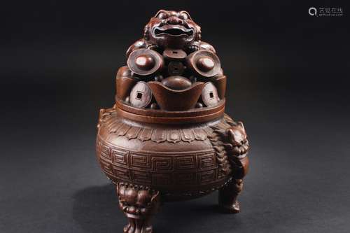 JIN CHAN BAMBOO CARVED CENSER