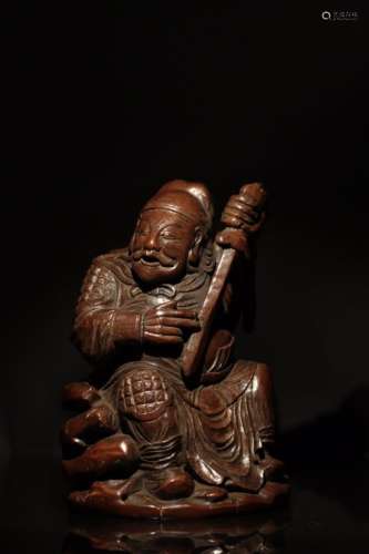 BAMBOO CARVED CHARACTER DECORATION