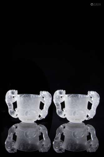 CRYSTALCHI DRAGON GRAIN CUP (PAIR)