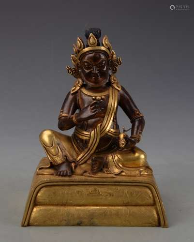 BRONZE GILDING YELLOW THE GOD OF WEALTH