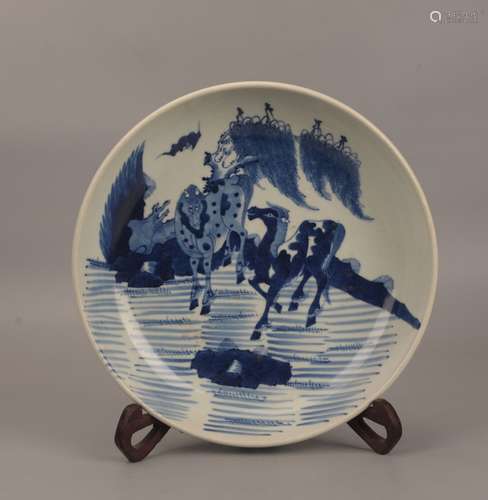 BLUE AND WHITE PLATE