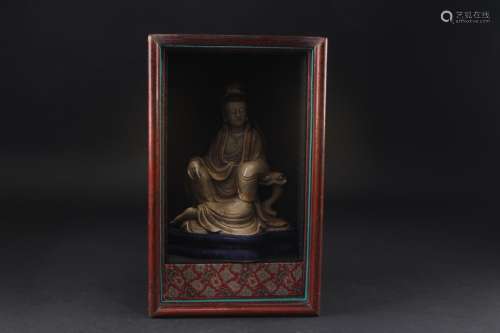 SHOU SHAN STONE AVALOKITESVARA FIGURE