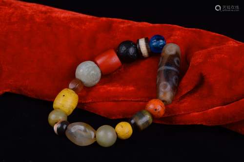 MIXED DZI BEADS BRACELET