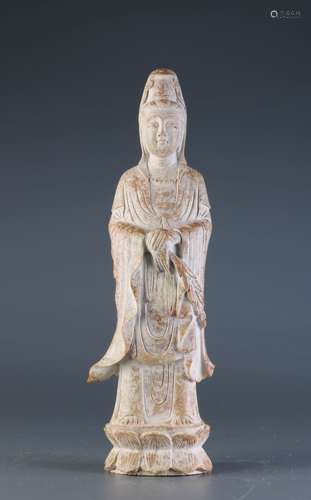 Chinese Carved Stone Guanyin