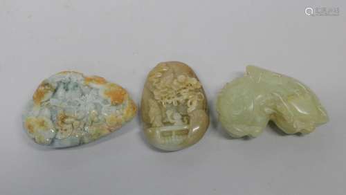 3 Pieces of Jade Carvings
