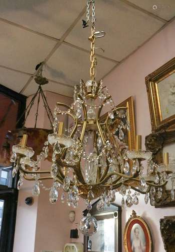 European Glass Chandelier