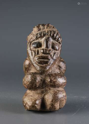 African Stone Carving of a Boy