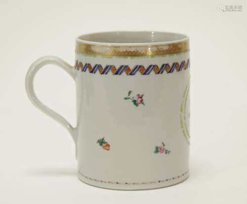 wd 18th C.Chinese Exported Famille Rose Cup