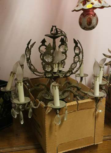 European Bronze Chandelier