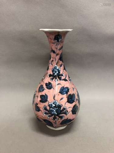Chinese Blue/White Porcelain Copper Red Vase