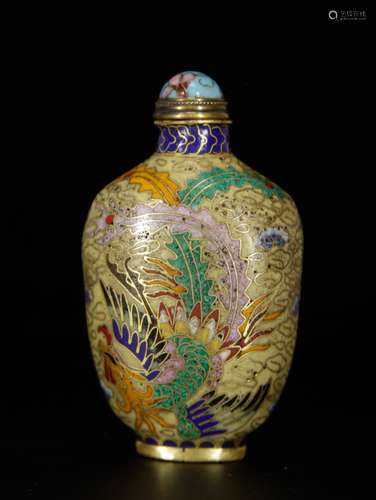 Chinese Cloisonne Snuff Bottle