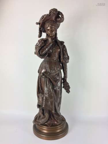 Bronze woman sighed by J. Guillot (Anatole Jean Guillot 1865 - 1911) Provenance of Fontaine's Auction Gallery Lot 197May 12, 2012