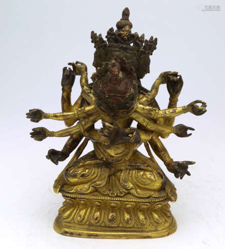 gold-plating copper buddha