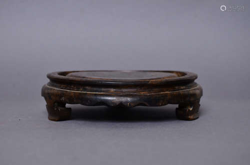 Chinese 18/19 century hardwood holder base