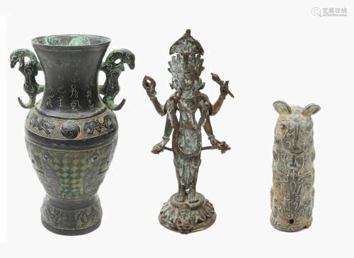Copper figure and cup