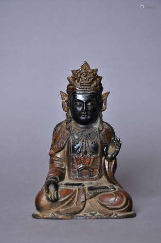 Chinese 17 century copper GuanYin statue