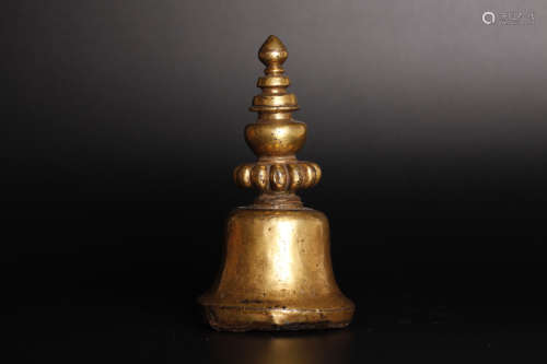 Chinese copper gold filled pagoda