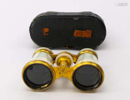 Old Binoculars made by shell and copper