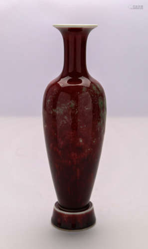 Red glaze willow bottle