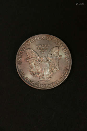 1991 1oz Fine Silver-one dollar coin