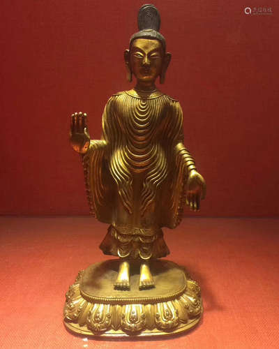 BRONZE GLITED BUDDHA STATUES