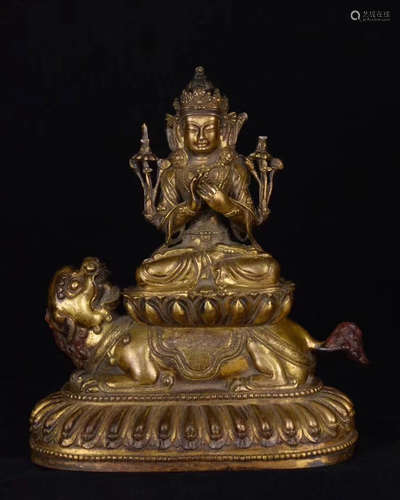 BRONZE GLITED BUDDHA STATUES