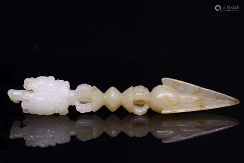 QING DYNASTY HETIAN JADE WEAPON