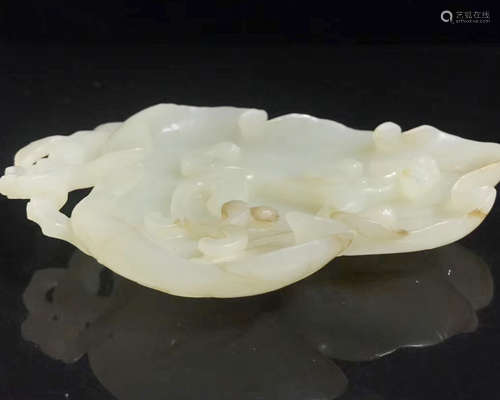 TAIWAN HETIAN JADE DRAGON SHAPED WASHER