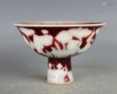 A SACRIFICIAL-RED-GLAZED BOWL WITH XUANDE MARK
