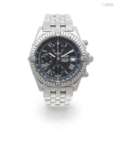 Crosswind, Ref: A13055, Circa 2000  Breitling. A stainless steel automatic calendar chronograph bracelet watch