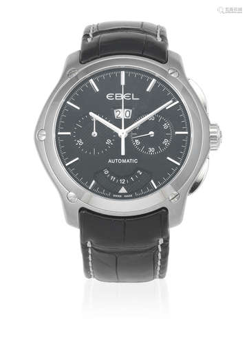 Classic Hexagon, Ref: A210100, Sold 21st February 2009  Ebel. A stainless steel automatic calendar chronograph wristwatch