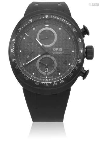 Ref: 7611, Sold December 2008  Oris. A black DLC coated automatic calendar chronograph wristwatch