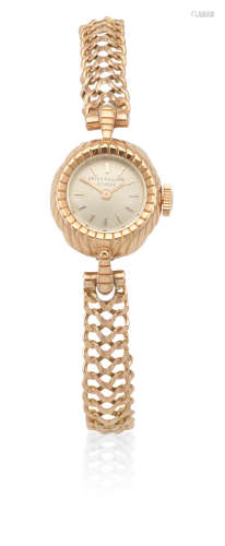 Ref: 3214, Circa 1955  Patek Philippe. A lady's gold manual wind bracelet watch