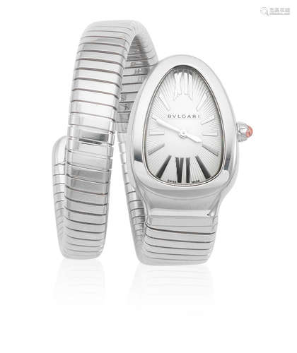 Serpenti, Ref: SP 35 S, Sold 13th November 2015  Bulgari. A lady's stainless steel quartz bracelet watch