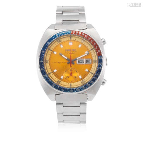 Ref: 6139-6002, Circa 1978  Seiko. A stainless steel automatic calendar chronograph bracelet watch