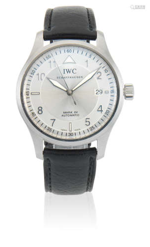 Mark XV, Ref: 3253, Sold 24th May 2005  IWC. A stainless steel automatic calendar wristwatch