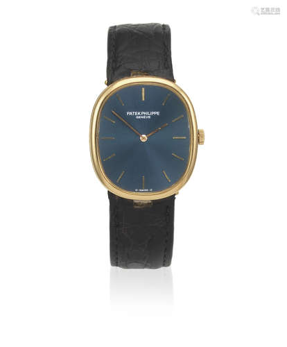 Ellipse, Ref: 3848, June 1984  Patek Philippe. An 18K gold manual wind wristwatch