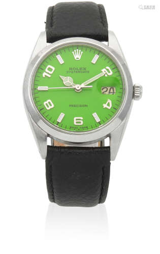 Oysterdate, Ref: 6694, Circa 1964  Rolex. A stainless steel manual wind calendar wristwatch