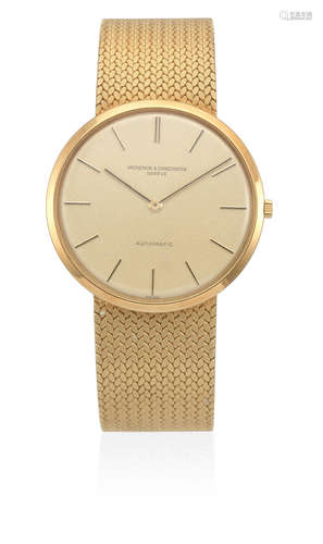 Ref: 7416, London Import mark for 1968  Vacheron & Constantin. An 18K gold automatic bracelet watch