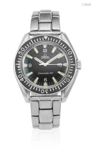 Seamaster 300, Ref: ST165.024, Produced 3rd September 1970  Omega. A stainless steel military style automatic bracelet watch
