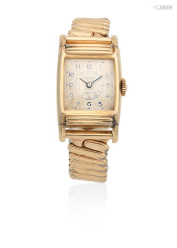 Observatory, Circa 1940  Rolex. A rare and unusual 10K gold plated manual wind bracelet watch made for the Canadian market