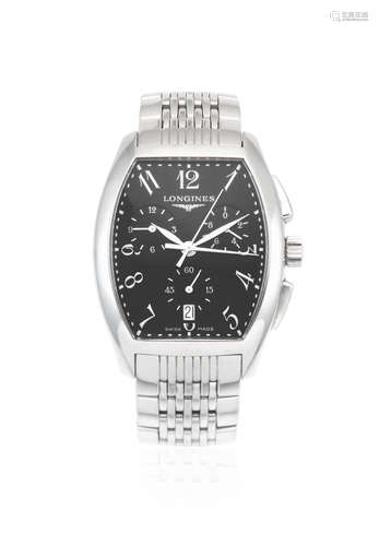 Evidenza, Ref: L2.656.4, Circa 2000  Longines. A stainless steel quartz calendar chronograph bracelet watch