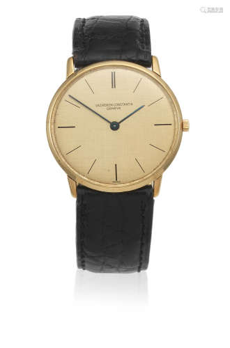 Ref: 6872, Circa 1970  Vacheron & Constantin. An 18K gold manual wind wristwatch